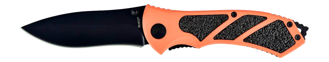 Ruko Blaze Orange and Black 3.25" Folding Knife