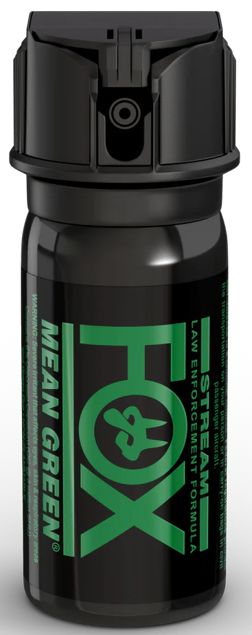 Fox Labs 156MGS Mean Green  Capsaicinoids 2 oz Black Spray Features Green Staining To ID Assaliant