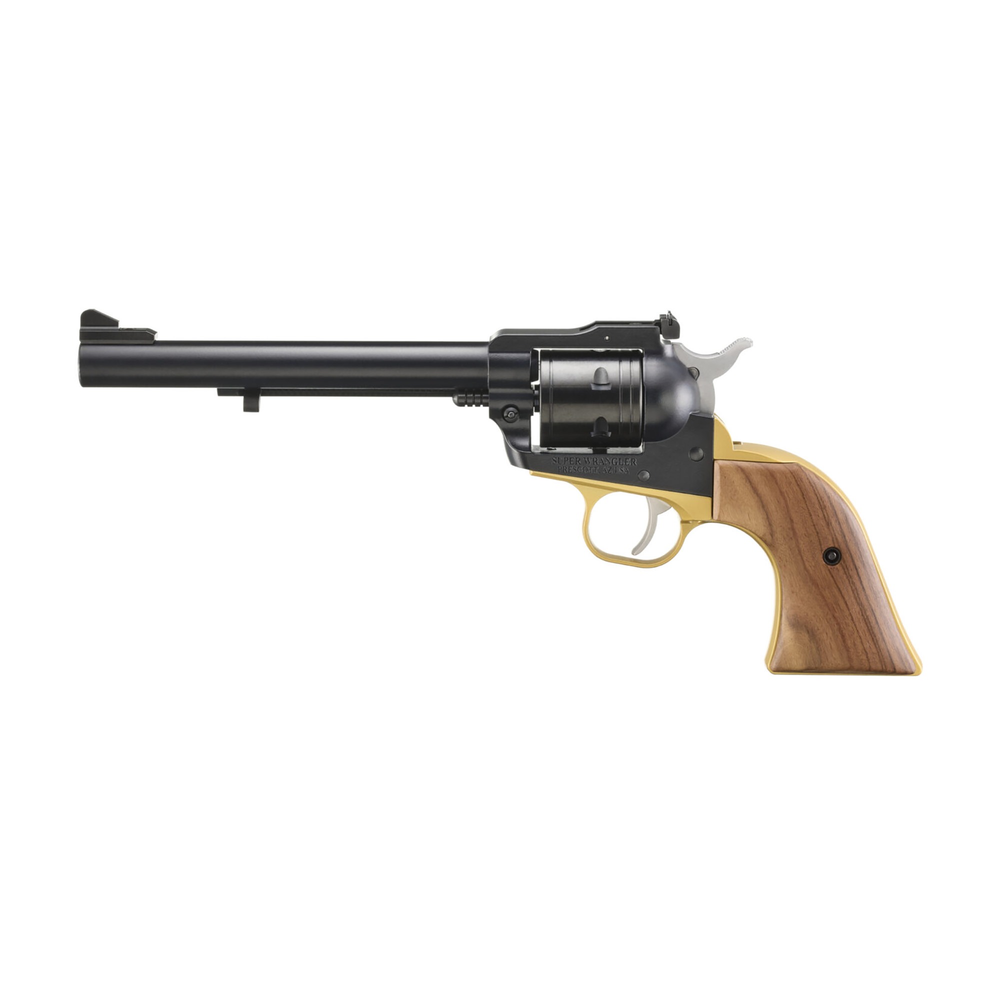 RUGER SPR WRNGLR 22LR 6.5" 6RD BRASS