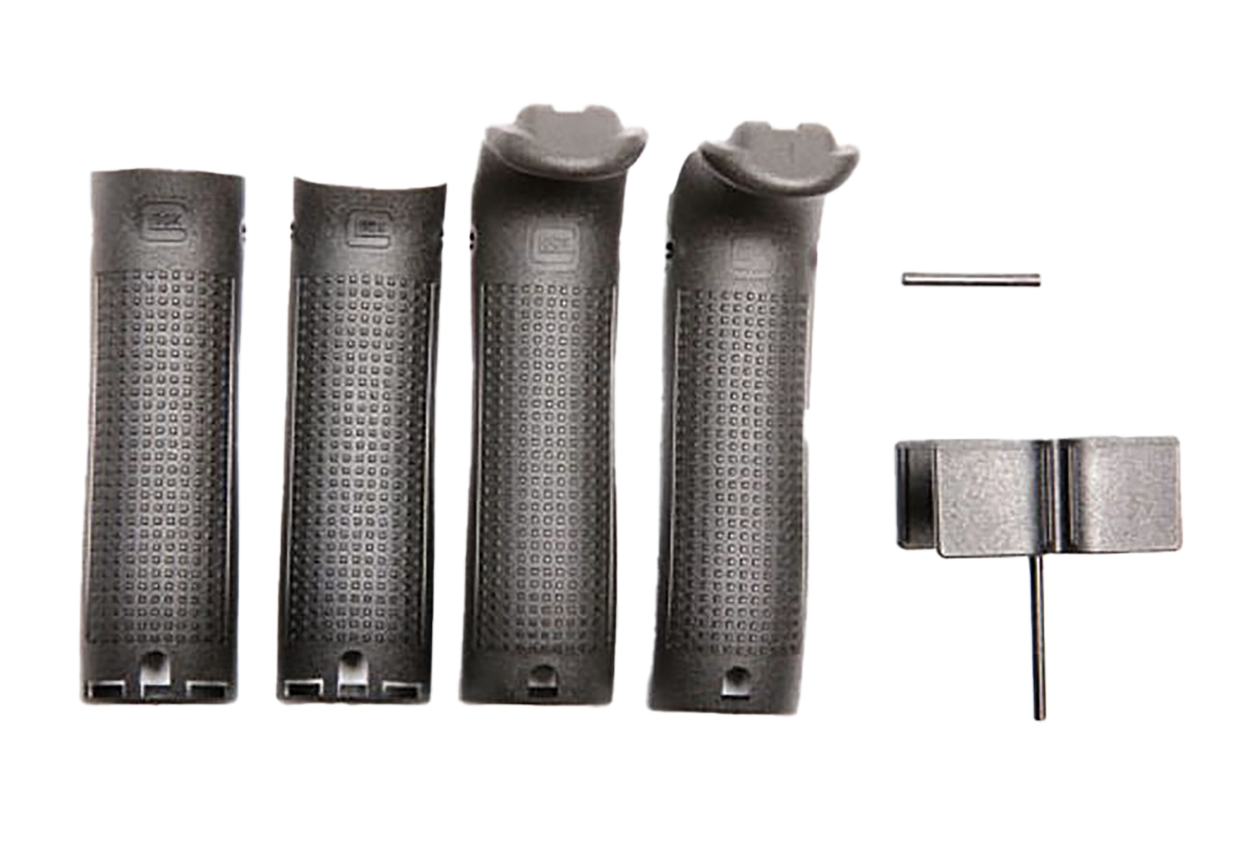 Glock 30818  Backstrap/Beavertail Set Compatible w/ Glock 17/22/31/34 Black Polymer