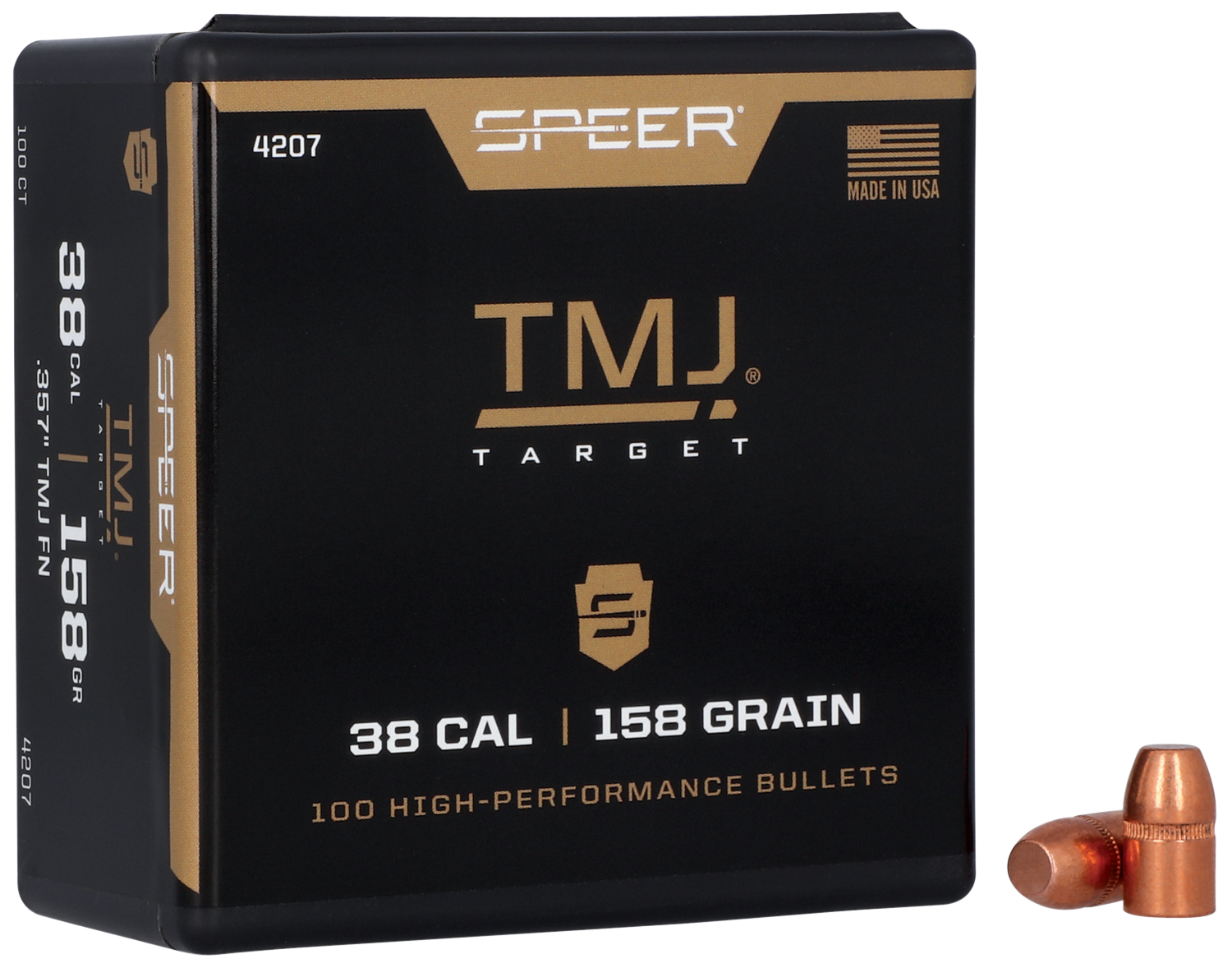 Speer 4207 TMJ  38Cal 158gr Total Metal Jacket 100 Per Box/5 Case