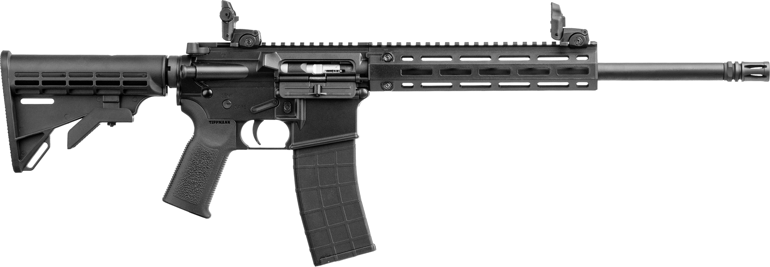 Tippmann Arms A101034 M4 Pro MSR 22 LR 25+1 16" Black Parkerized Threaded Barrel, Matte Black Aluminum Receiver w/Picatinny Rail, M-LOK Handguard, Black Adj CAR15 Polymer Stock, Black Gen2 Grip, Right