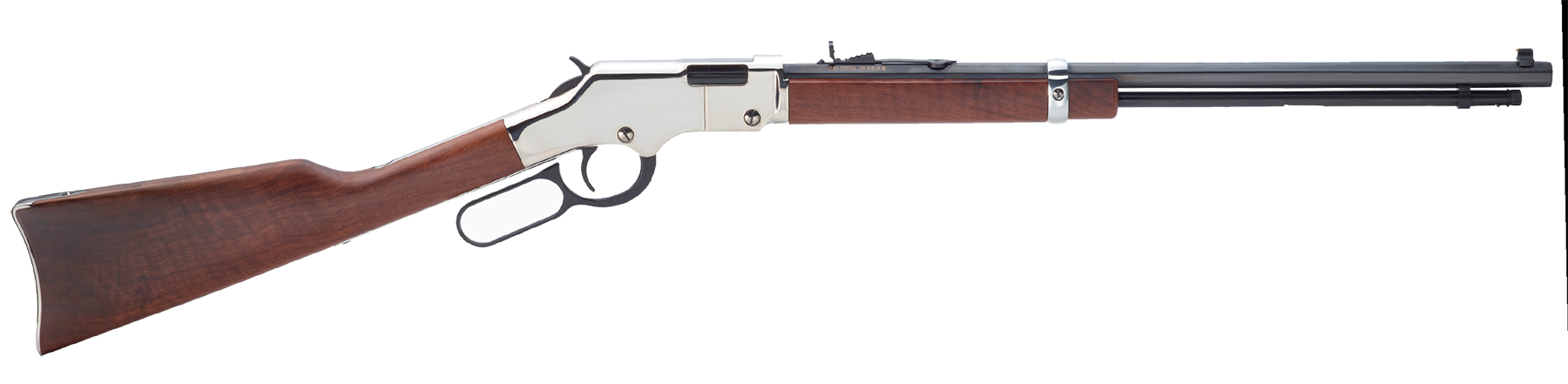 Henry H004SV Golden Boy Silver 17 HMR Caliber with 11+1 Capacity, 20" Blued Barrel, Nickel-Plated Metal Finish & American Walnut Stock Right Hand (Full Size)