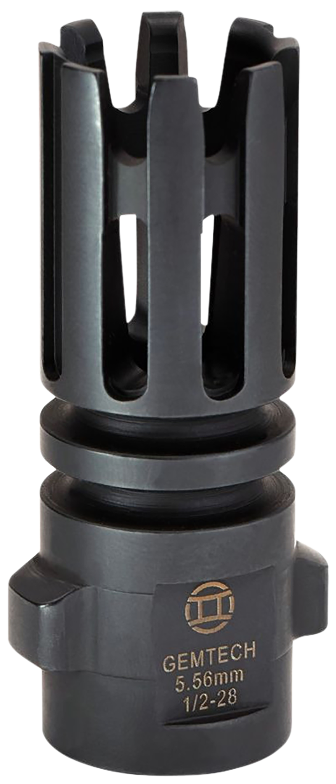 Gemtech 12145 Quickmounts Flash Hider Black Steel with 1/2"-28 tpi Threads & 2.40" OAL for 5.56x45mm NATO AR-Platform
