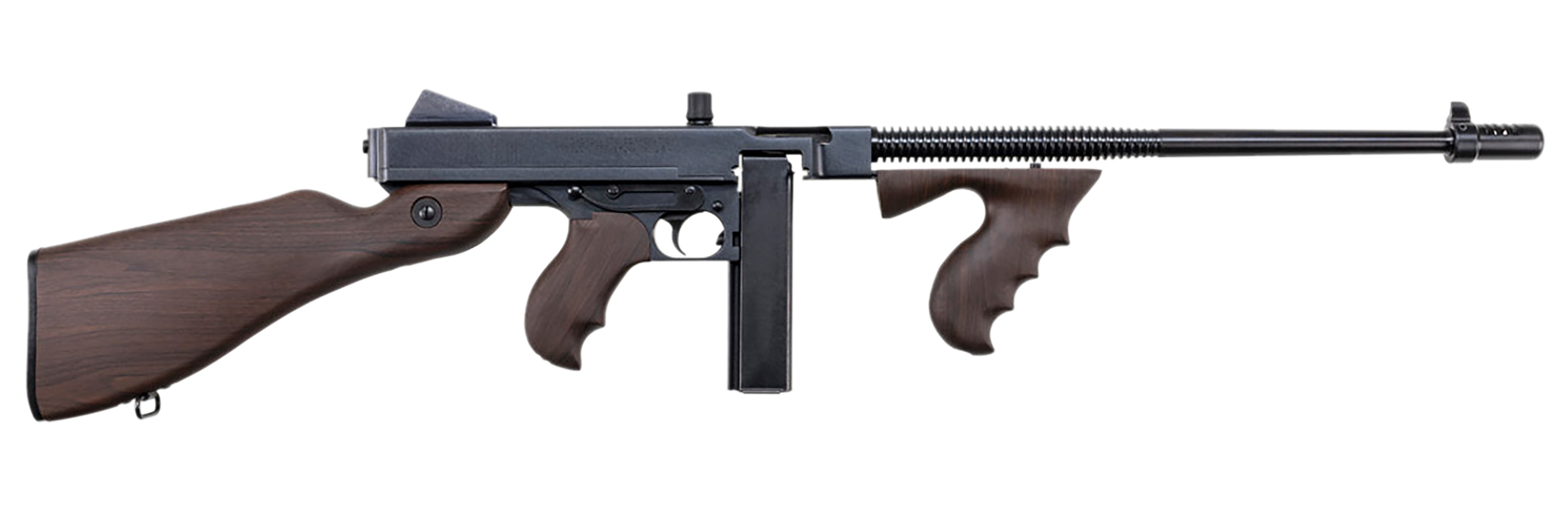 Thompson T5P 1927A-1  .45 Cal 20+1 16.50" Blued Finned Barrel, Blued Receiver, Walnut Grain Polymer Fixed Stock & Grip