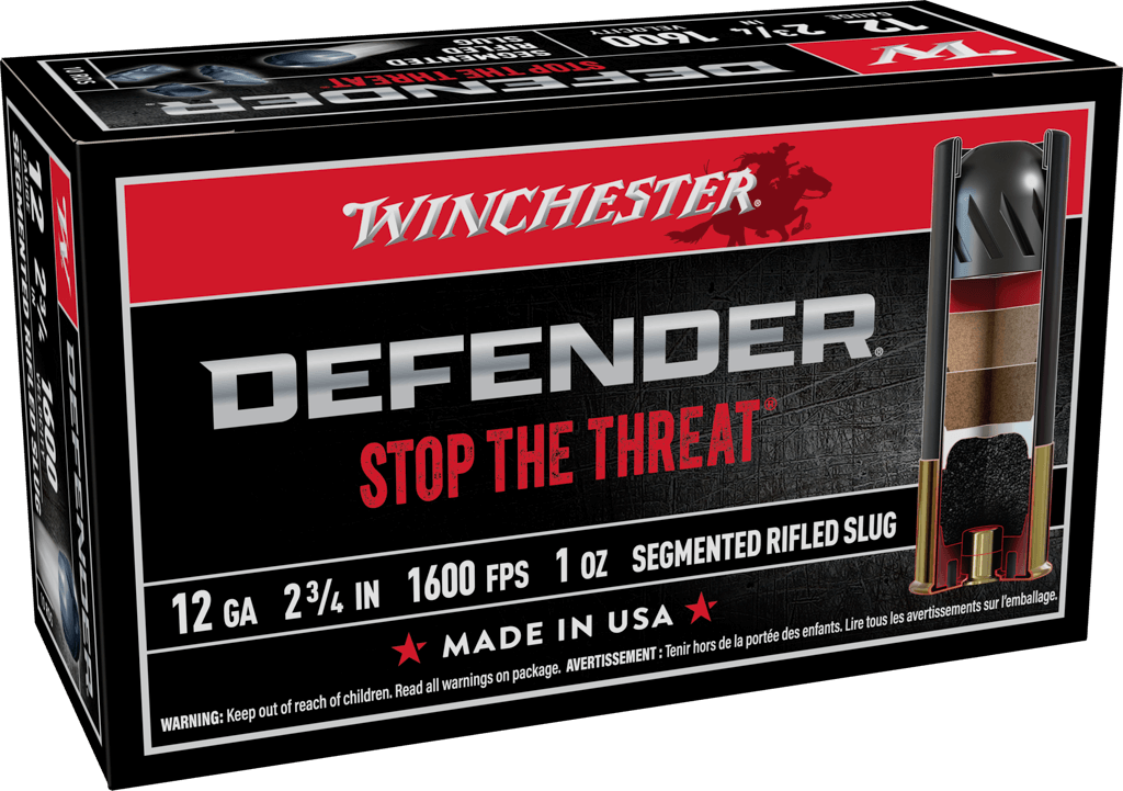 Winchester Ammo S12PDX1S PDX1 Defender  12Gauge 2.75" 1oz Rifled Slug Shot 10 Per Box/10 Case