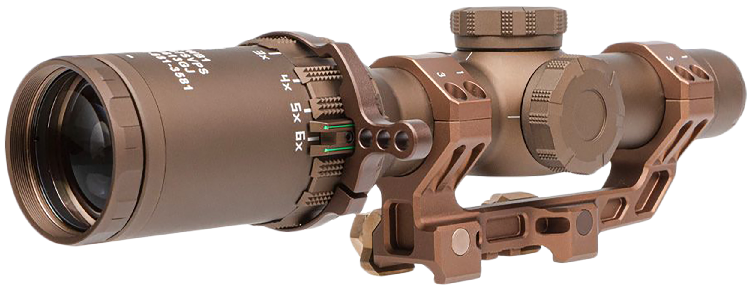 Sig Sauer Electro-Optics SOT61SVPS Tango6T SVPS Kit Flat Dark Earth 1-6x24mm, 30mm Tube Illuminated Hellfire FL-6 Reticle