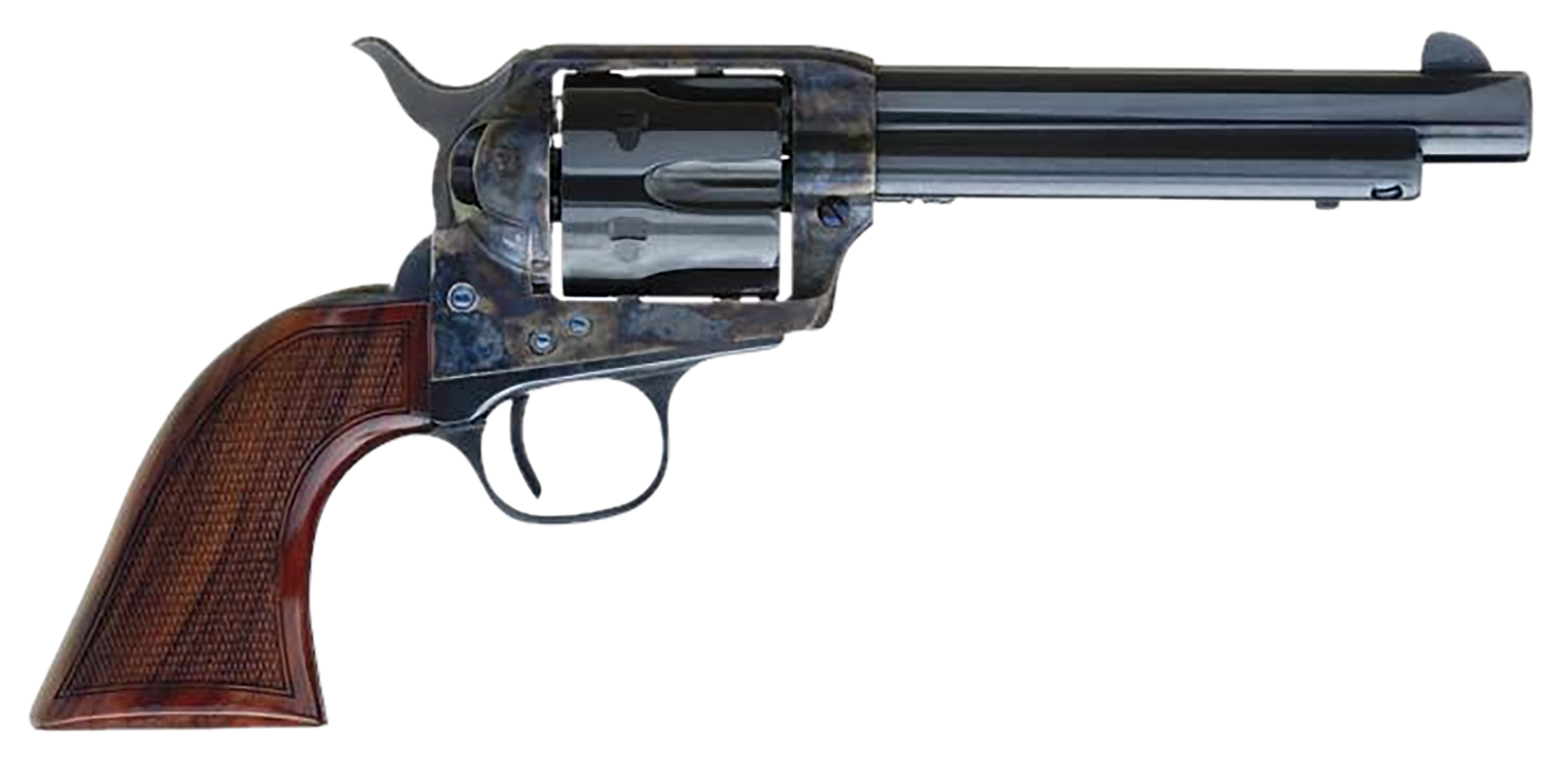 Cimarron AR401 Arizona Ranger  357 Mag 6 5.50" Blue w/Engraved "Arizona Ranger" Steel Barrel, Blued Cylinder Color Case Hardened Steel Frame, Checkered Walnut Grip, Exposed Hammer