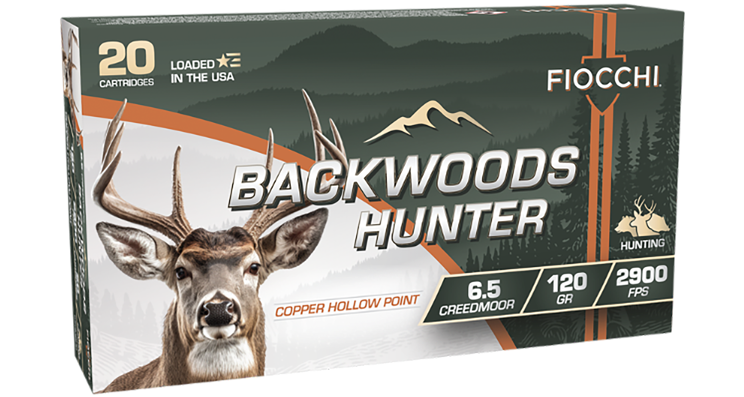 Fiocchi 65CMBHC Backwoods Hunter  6.5Creedmoor 120gr Copper Hollow Point 20 Per Box/10 Case