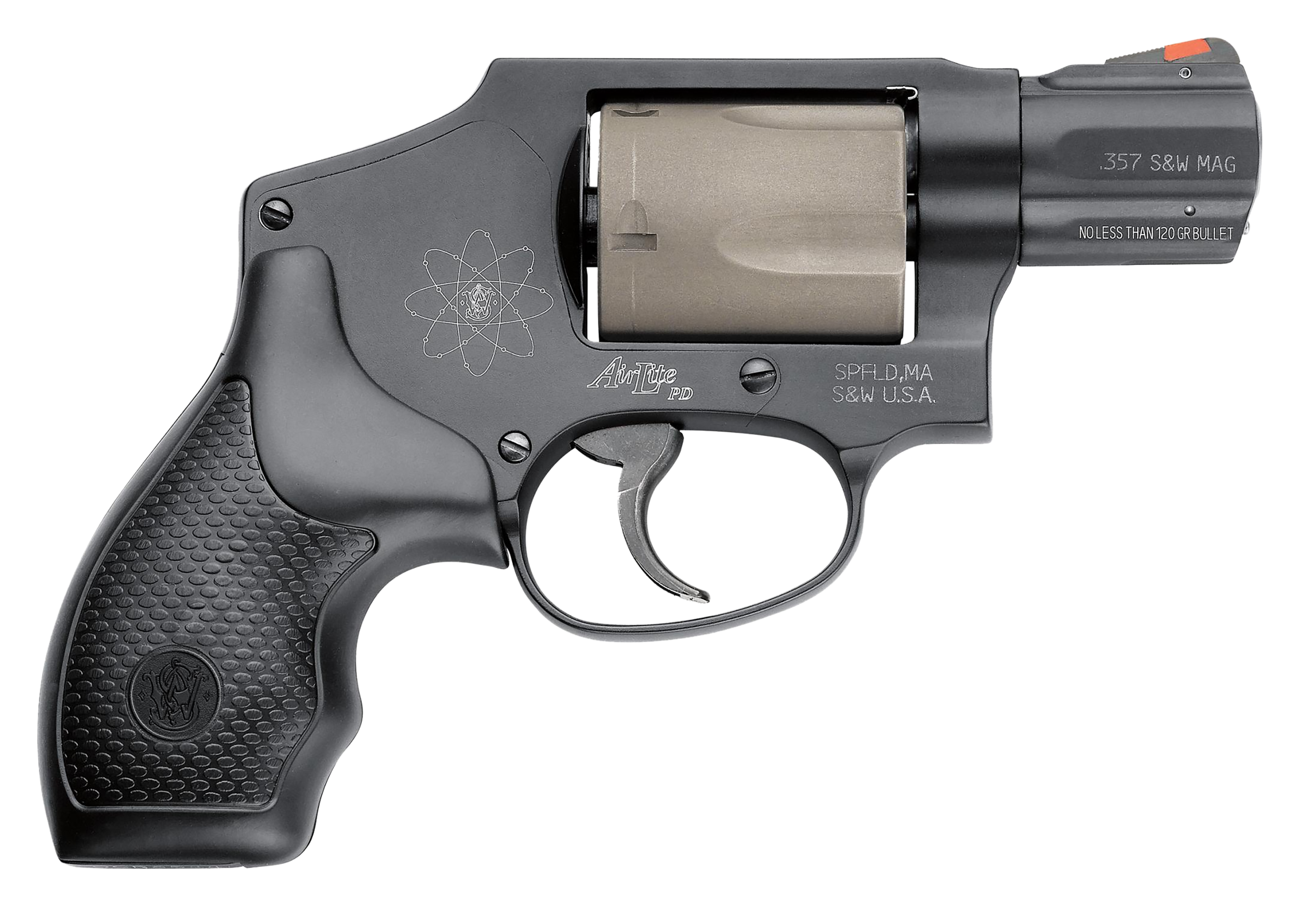 Smith & Wesson 103061 Model 340 Personal Defense 357 Mag 5 Shot 1.88" Black Stainless Steel Barrel, Titanium Cylinder, Black Scandium Alloy J-Frame, Black Polymer Grip, No Internal Lock