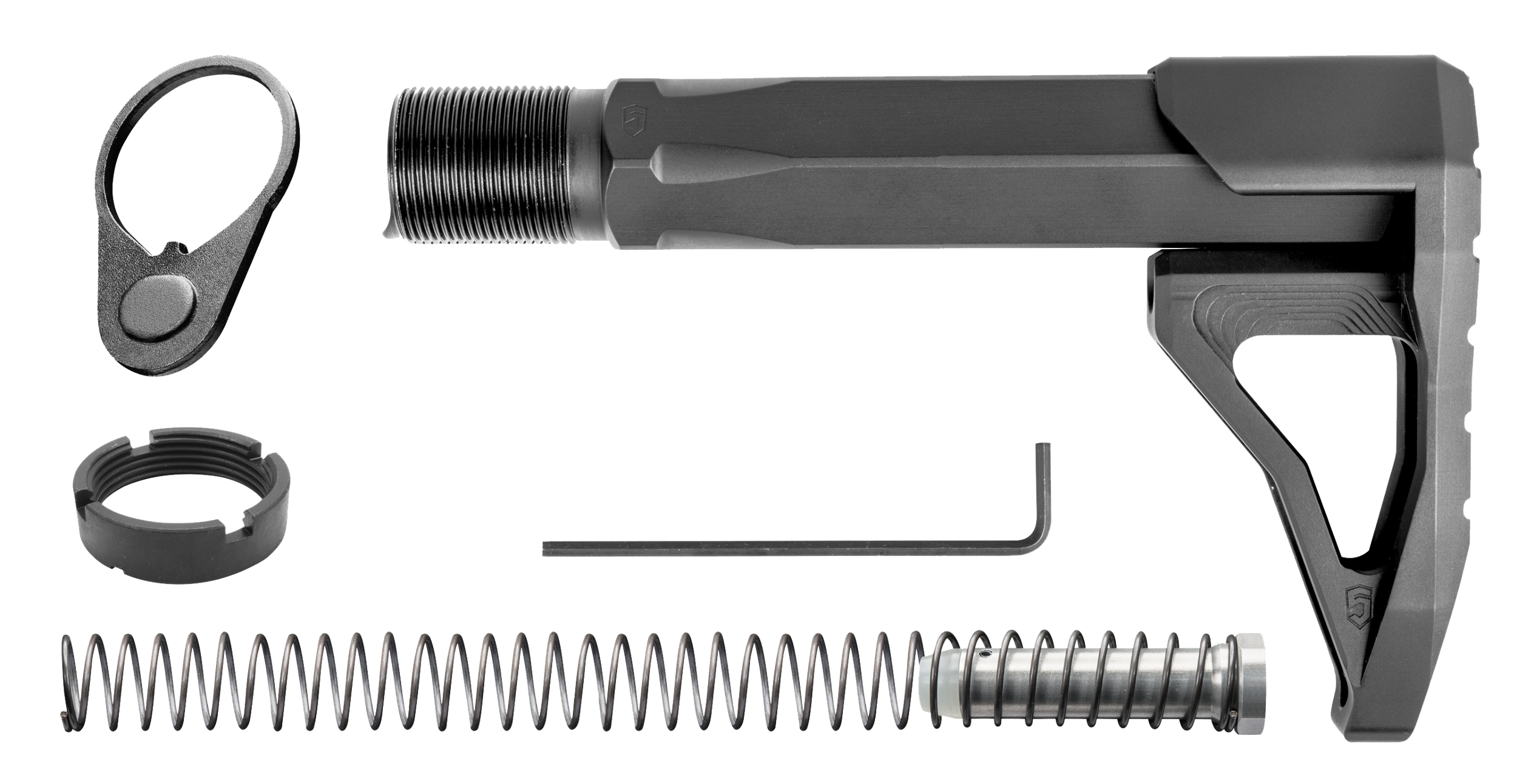 Phase 5 Weapon Systems CMSA Carbine Mini Stock Assembly Black Aluminum for AR15/AR10