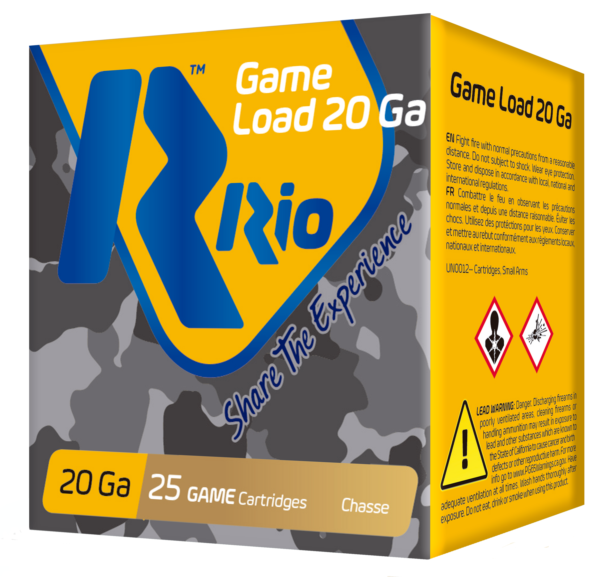 Rio Ammunition RC208 Game Load  20Gauge 2.75" 1oz 8Shot 25 Per Box/10 Case