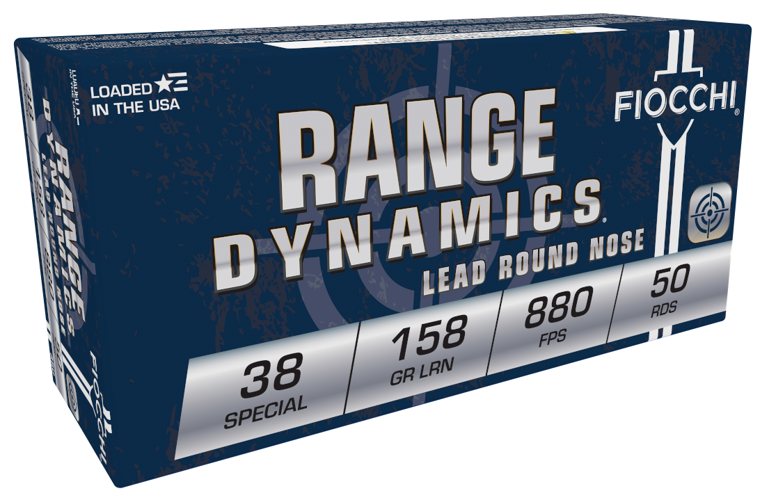 Fiocchi 38C Range Dynamics  38Special 158gr Lead Round Nose 50 Per Box/20 Case