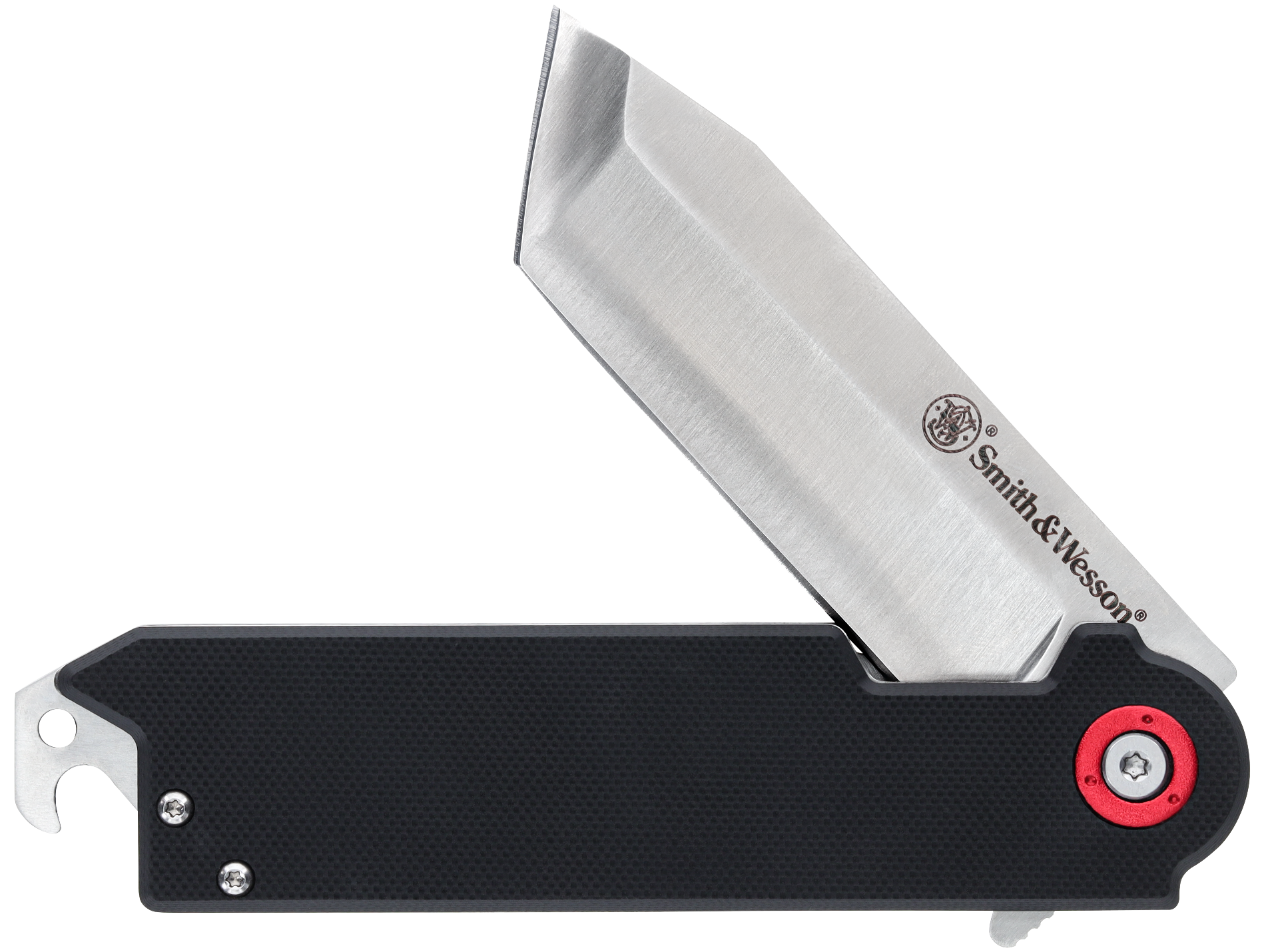 Smith & Wesson Knives 1193144 Big Benji  3.50" Folding Plain Stainless Steel Blade 4.25" Black