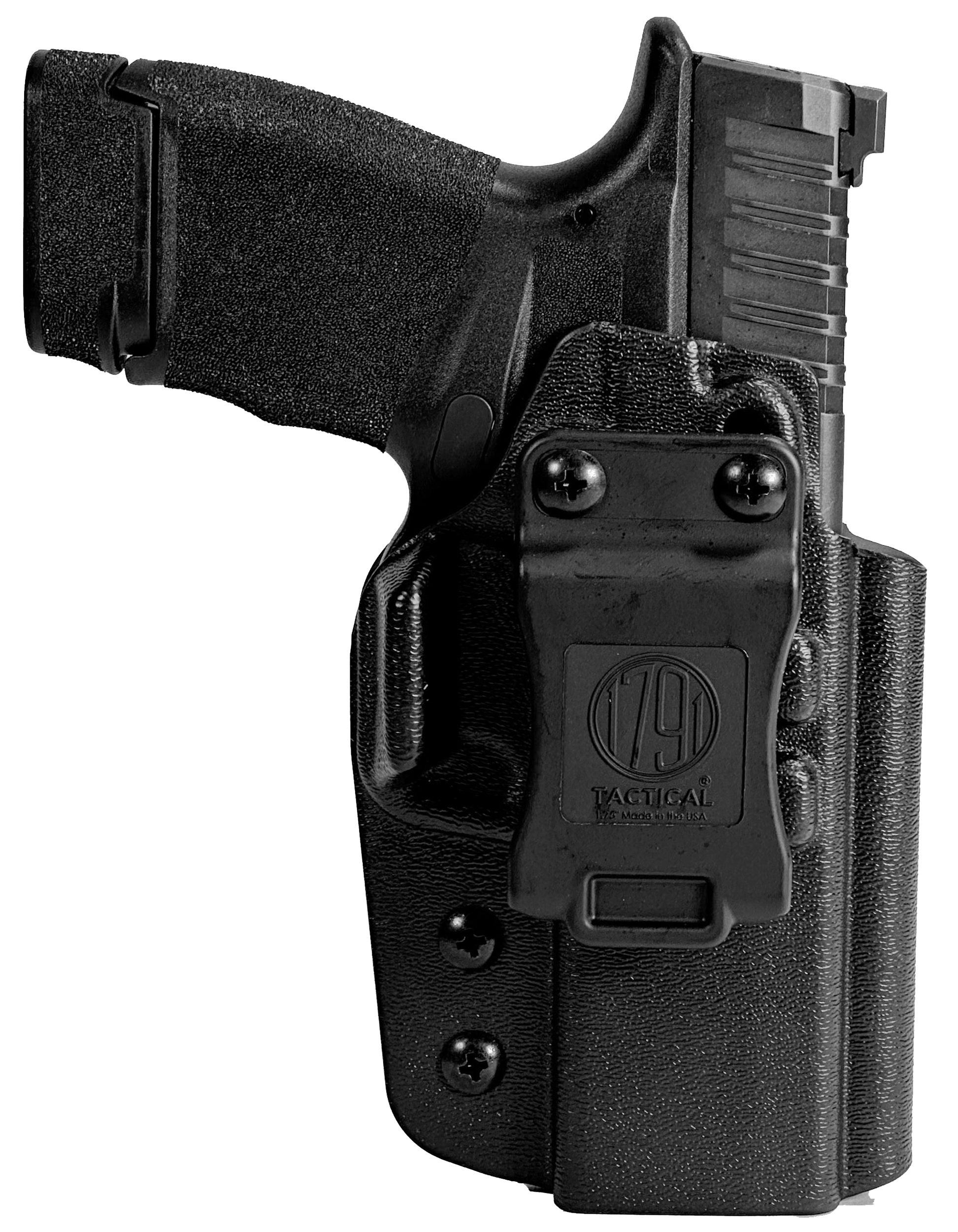 1791 Gunleather TACIWBHCPROBLKR Tactical  IWB Black Kydex Compatible w/ Springfield Hellcat Pro Belt Clip Right Hand