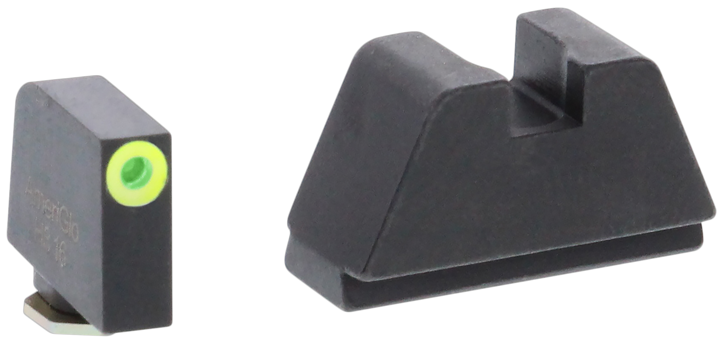 AmeriGlo GL681 Optic Compatible Sight Set for Glock  2XL Tall Green Tritium LumiGreen Outline Front Sight-Black Rear Sight