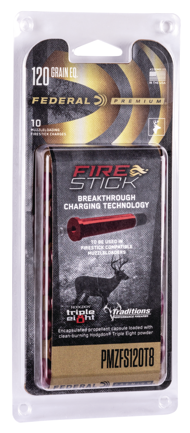 Federal PMZFS120T8 Premium Fire Stick 50Cal 120gr 10 Per Box/10 Case *For Traditions Nitro Only