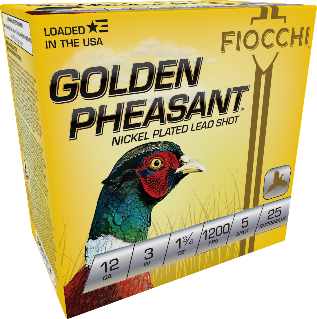 Fiocchi 123GP5 Golden Pheasant Extrema 12Gauge 3" 1 3/4oz 5Shot 25 Per Box/10 Case