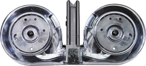 IVER JOHNSON MAGAZINE AR15 223 100RD DRUM BLK/CLEAR POLY