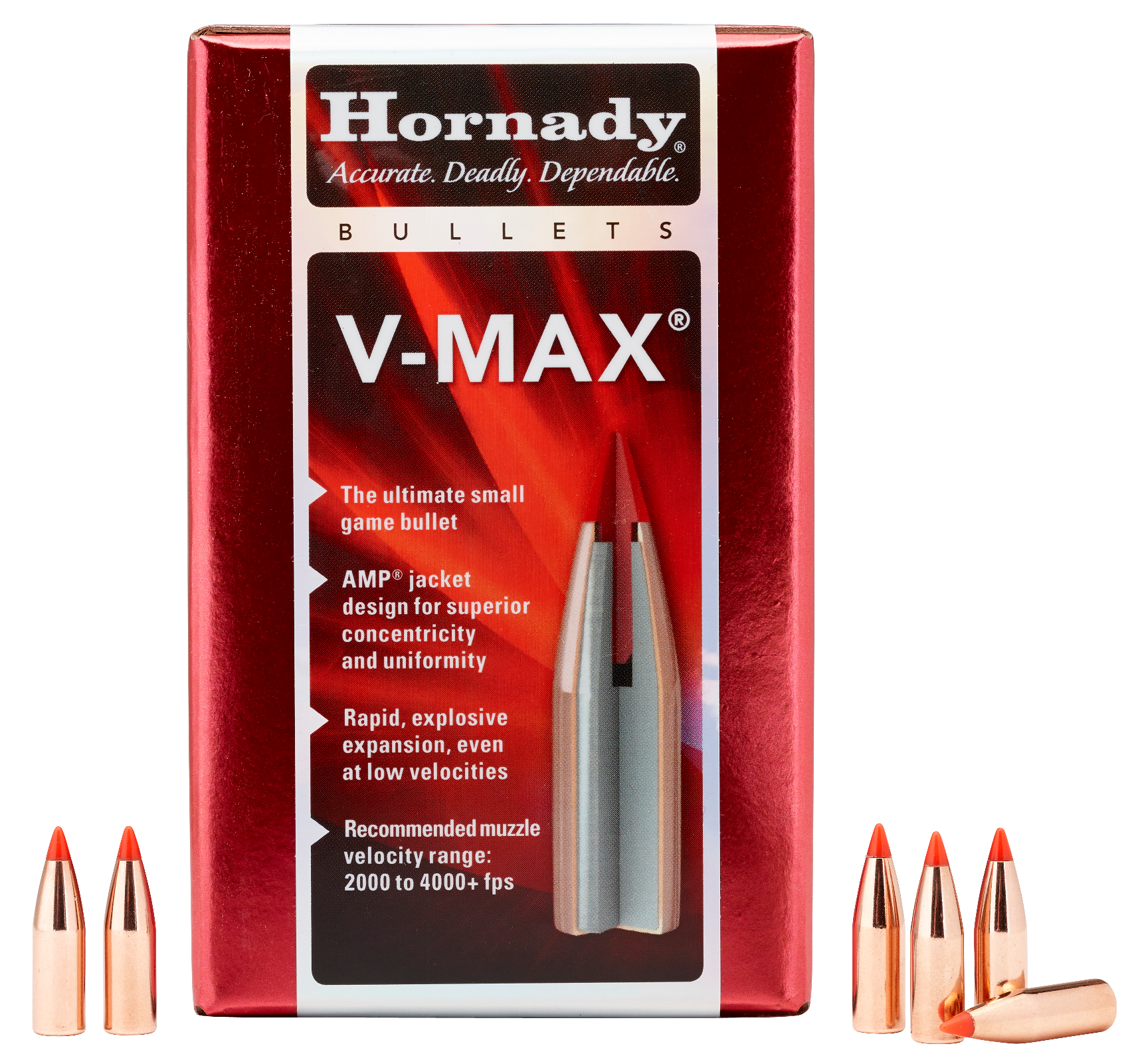 Hornady 22415 V-Max 6mm .243 65 gr V Max 100 Per Box/ 40 Case