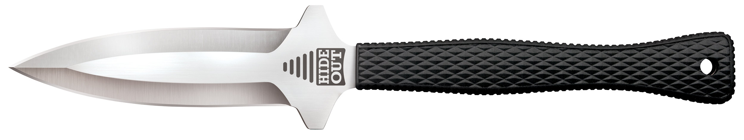Cold Steel CS49NDE Hide Out  3" Fixed Plain Satin Polished Japanese AUS-8A SS Blade/ Black Contoured & Checkered Kray-Ex Handle