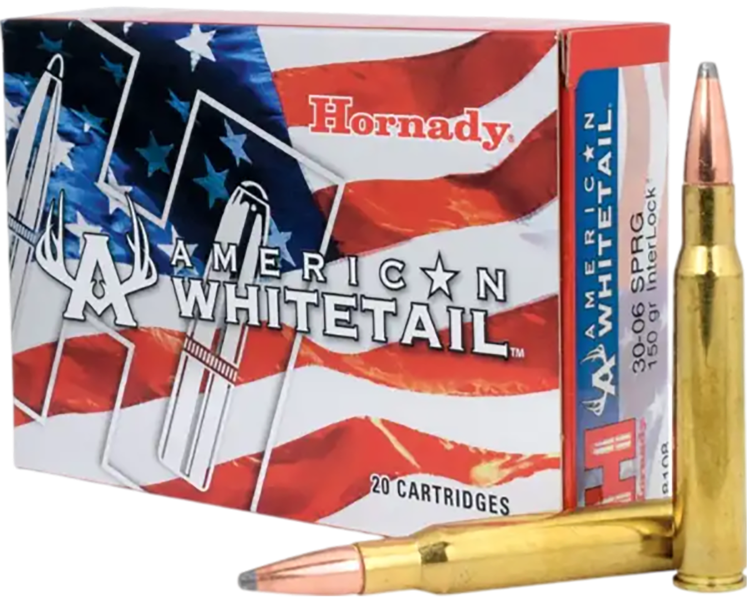 Hornady 8108 American Whitetail  30-06Springfield 150gr InterLock Spire Point 20 Per Box/10 Case