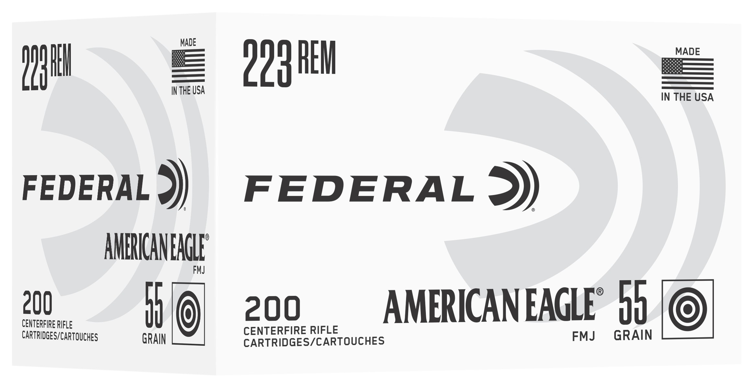 Federal AE223C American Eagle 223Rem 55gr Full Metal Jacket 200 Per Box/5 Case