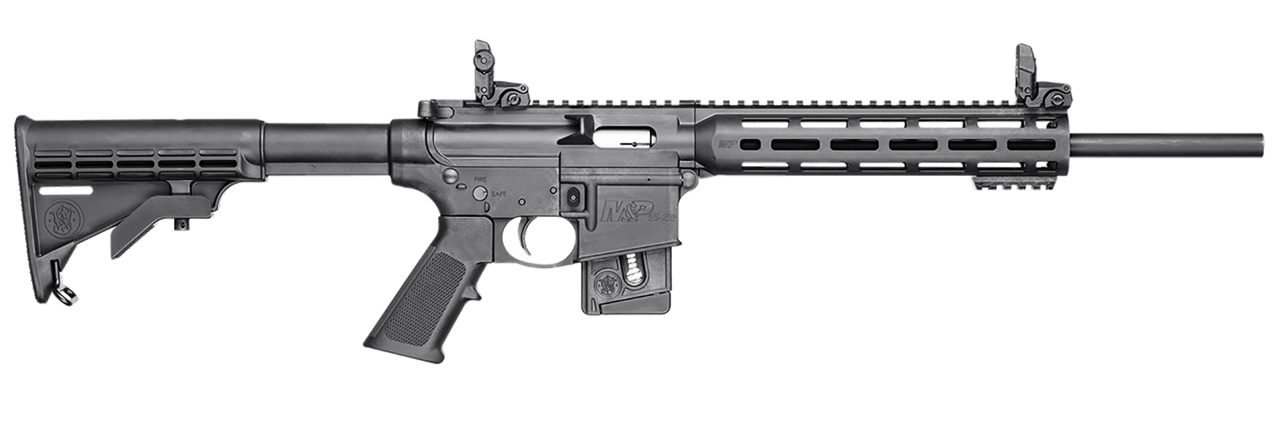 Smith & Wesson 10207 M&P15 *State Compliant 22 LR 10+1 16.50" Matte Black Steel Barrel & Picatinny Rail Aluminum Receiver, 10" Magpul M-LOK Handguard, Fixed Black Synthetic Stock, Black Polymer Grip,