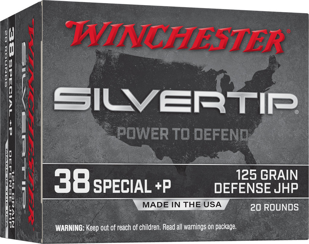 Winchester Ammo W38PST Silvertip  38Special+P 125gr Silvertip Jacket Hollow Point 20 Per Box/10 Case