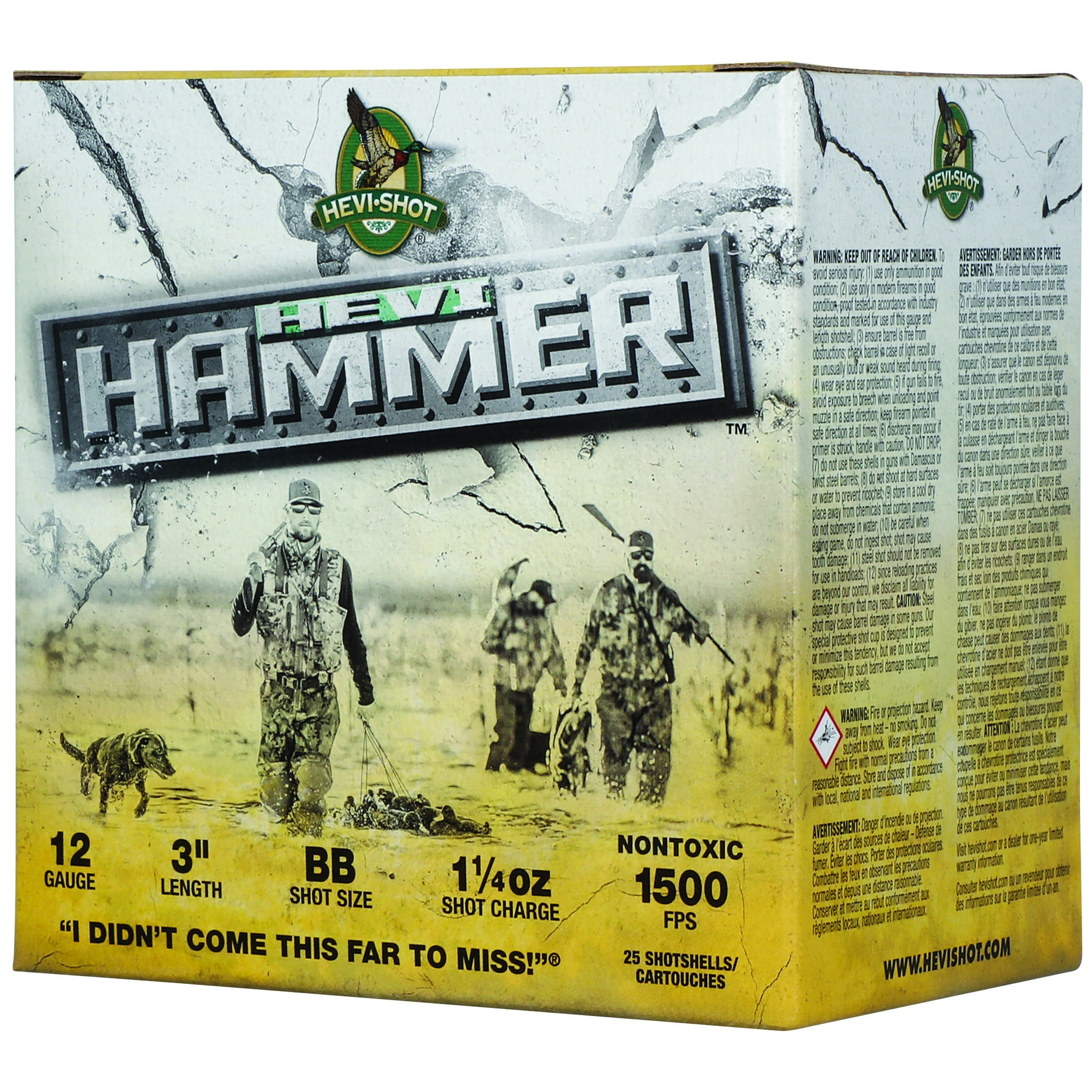 HEVI-HAMMER 12GA 3" 1.25OZ BB