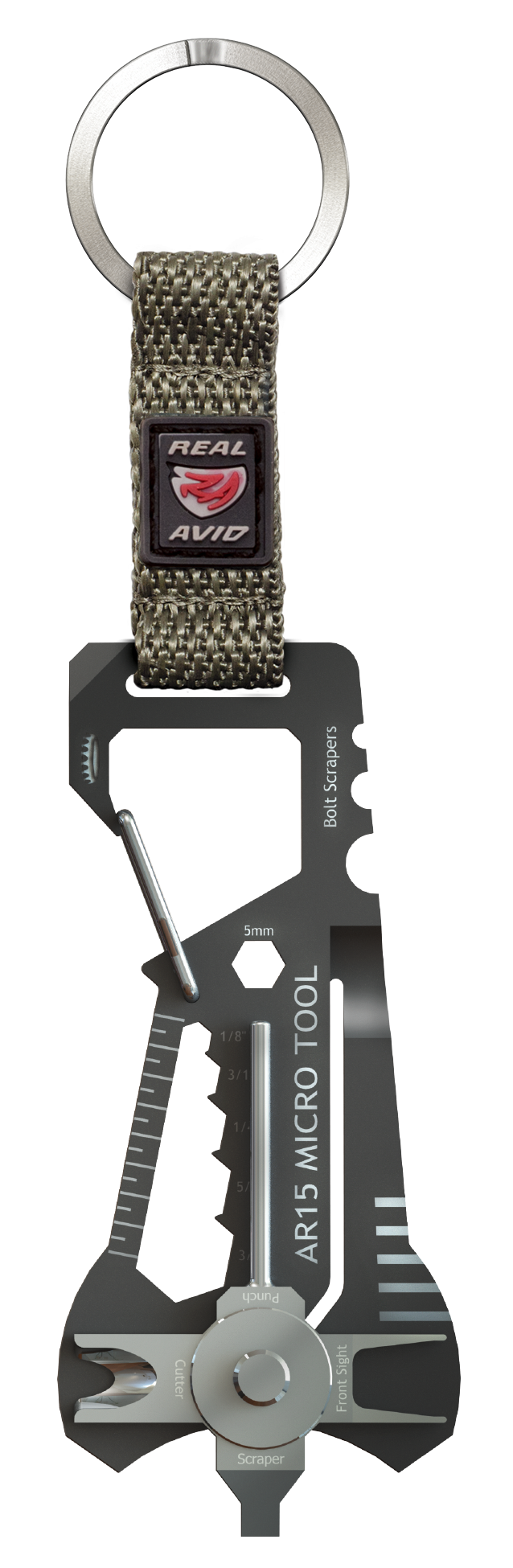 Real Avid AVMICROAR15 AR15 Micro Tool Black & Gray Stainless Steel Rifle
