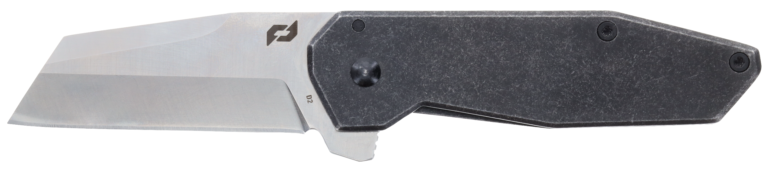 Schrade 1182277 Slyte Compact 2.40" Folding Plain Satin D2 Steel Blade 3.50" Dark Stonewash Stainless Steel Handle