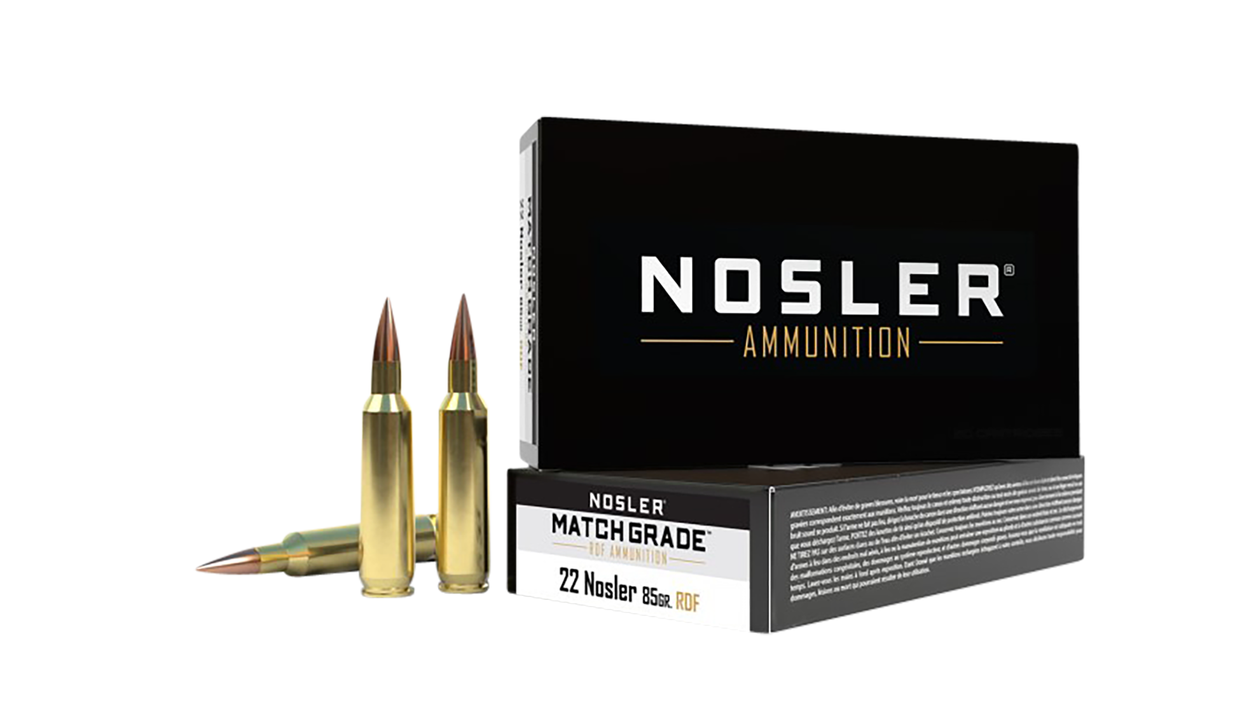 Nosler 60162 Match Grade RDF 22Nosler 85gr RDF Hollow Point Boat Tail 20 Per Box/10 Case