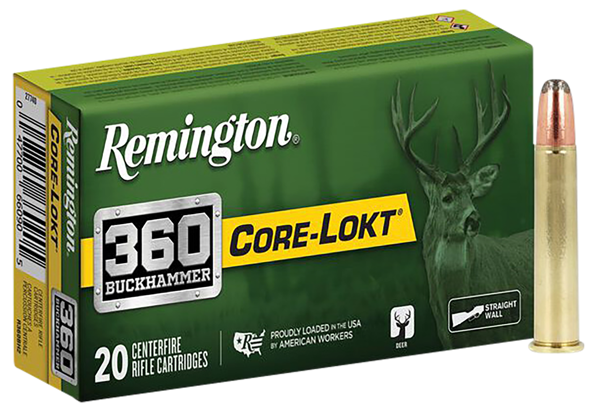 Remington Ammunition R27742 Core-Lokt 360Buckhammer 180gr Soft Point Core Lokt 20 Per Box/10 Case