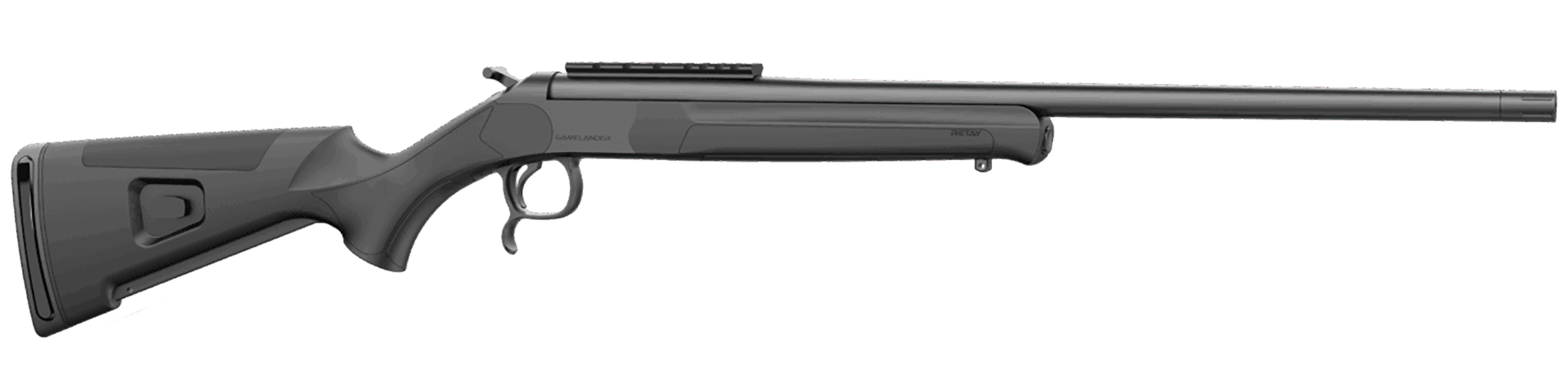 Retay USA GML410BLK Gamelander 410 Gauge Single Shot 3" 1rd Black Deep Bore Barrel, Black Drilled & Tapped Receiver w/Picatinny Rail, Adj LOP Black Synthetic Stock