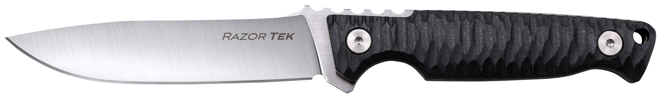 Cold Steel CSFX4RZR Razor Tek EDC 4" Fixed Clip Point Plain Satin 4116 Krupp SS Blade, 4" Black Textured