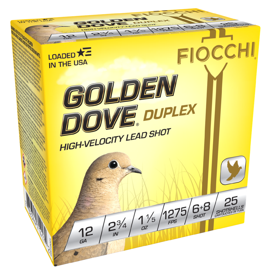 Fiocchi Golden Dove 12 GA 2.75" 1-1/5oz #6 & #8 25rd Box