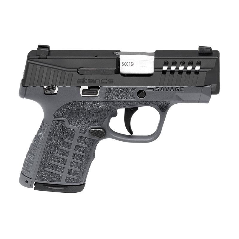 Savage Arms Stance Grey Manual Safety Night Sights Handgun 9mm Luger 7rd Magazine 3.2" Barrel Grey - DEMO