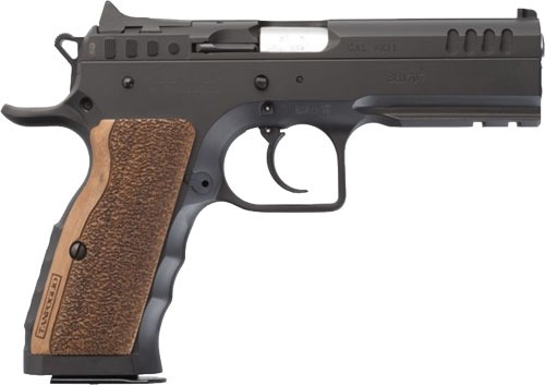 TANFOGLIO STOCK I 9MM 4.5" 17RD BLACK WOOD GRIPS<