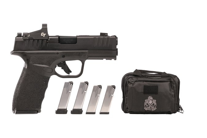 dSPRINGFIELD ARMORY HELLCAT PRO COMP GEAR UP OSP 9MM PISTOL 3.8" BLK 2-15RD 3-17RD CT-1500 RNG BAG