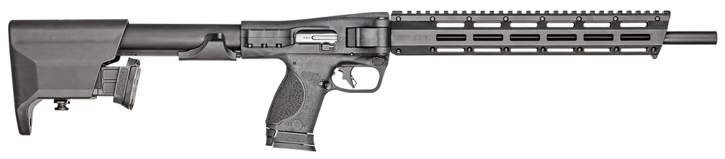 Smith & Wesson 12576 M&P FPC 9mm Luger 10+1 16.25" Black Oxide Steel Barrel, Black Anodized Aluminum Receiver, M-LOK Slots w/Picatinny Style Rail Handguard, Adjustable Black Synthetic Stock