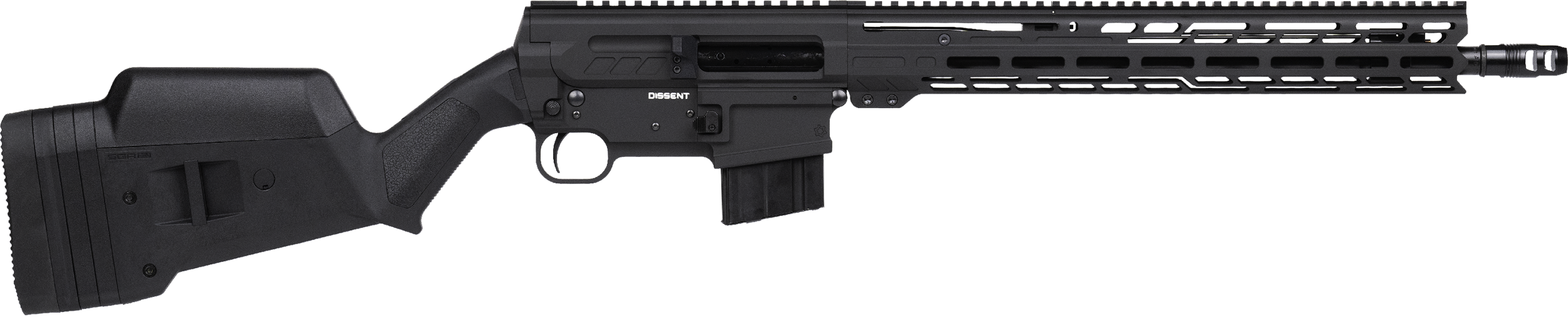 CMMG 60AB40CAB Dissent BR4 *CA Compliant 6mm ARC 10+1 16.10" Black Nitride Threaded Barrel, Black Armor Cerakote Picatinny Rail Aluminum Receiver, Magpul SGA Black Synthetic Stock