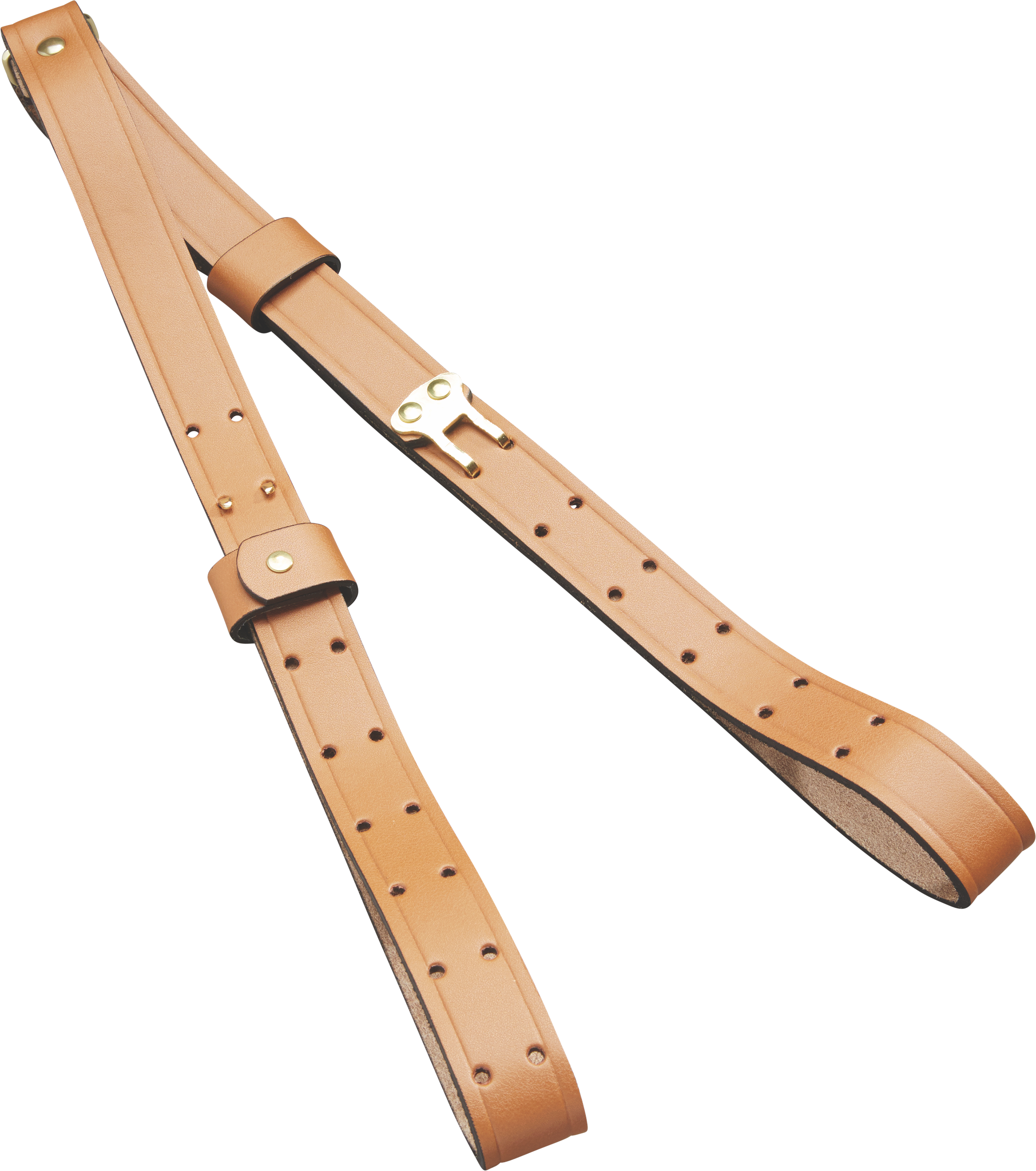Butler Creek 26112 Military Carry Strap Brown Leather 44" OAL Two-Piece Rifle