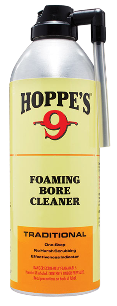 Hoppe's 908 No. 9 Bore Cleaner Foam Style Cleaner Removes Copper & Powder Residue  12 oz. Spray Bottle
