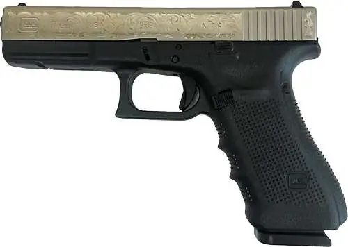 GLOCK G17 GEN 4 9MM PISTOL STAINLESS SCROLL ENGRAVED 17RD