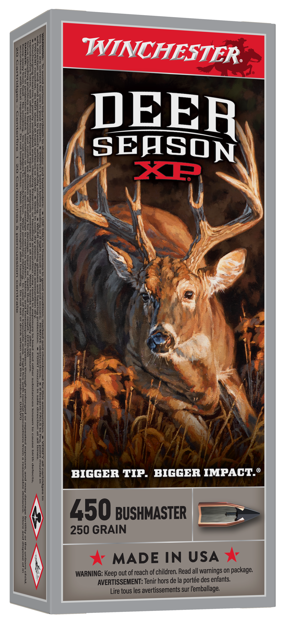 Winchester Ammo X450DS Deer Season XP 450Bushmaster 250gr Extreme Point 20 Per Box/10 Case