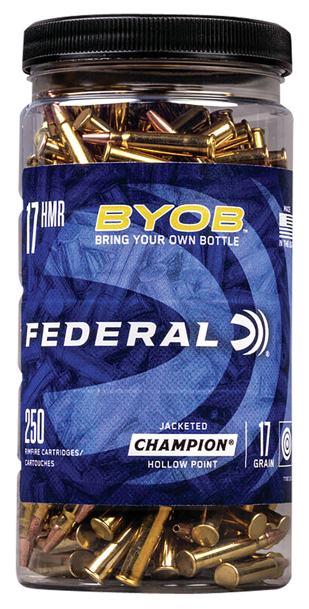 Federal 770BTL250 Champion Training BYOB 17HMR 17gr Speer TNT Jacketed Hollow Point 250 Per Box/8 Case