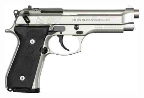 BERETTA 92FS 9MM 4.9" 15RD INOX BLACK RUBBER GRIPS USA