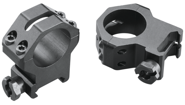 Weaver Mounts 48362 Four-Hole Skeleton Rings  Matte Black 1" Extra High