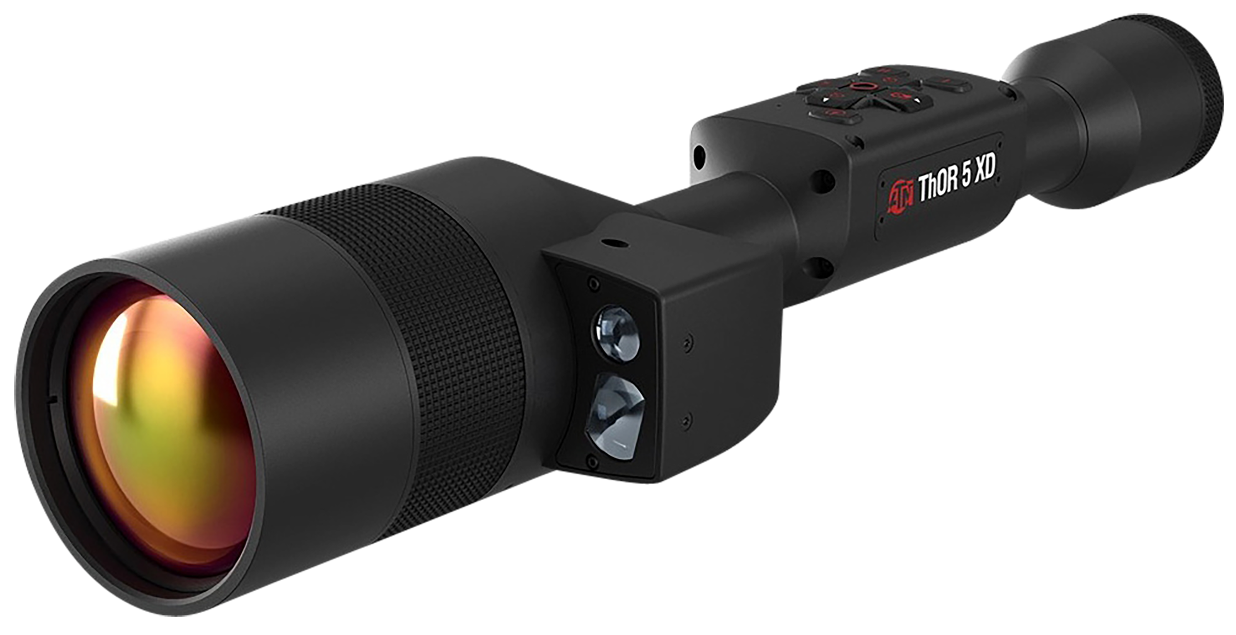 ATN TIWST51275LRF Thor 5 XD LRF Thermal Rifle Scope Black Anodized 3-30x Smart Mil Dot Reticle, Zoom 1280x1024 12 Micron 60 fps Resolution, Features Laser Rangefinder